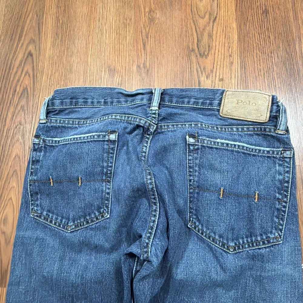 Polo Ralph Lauren Sullivan Slim Jeans RL Mens 32x31 Distressed Wash Denim Y2K